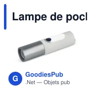 Lampe de poche LED rechargeable 10 W personnalisable avec logo - Zoom 300 lm - Miniature 6