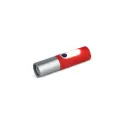 Variante Rouge - Lampe de poche LED rechargeable 10 W personnalisable avec logo - Zoom 300 lm