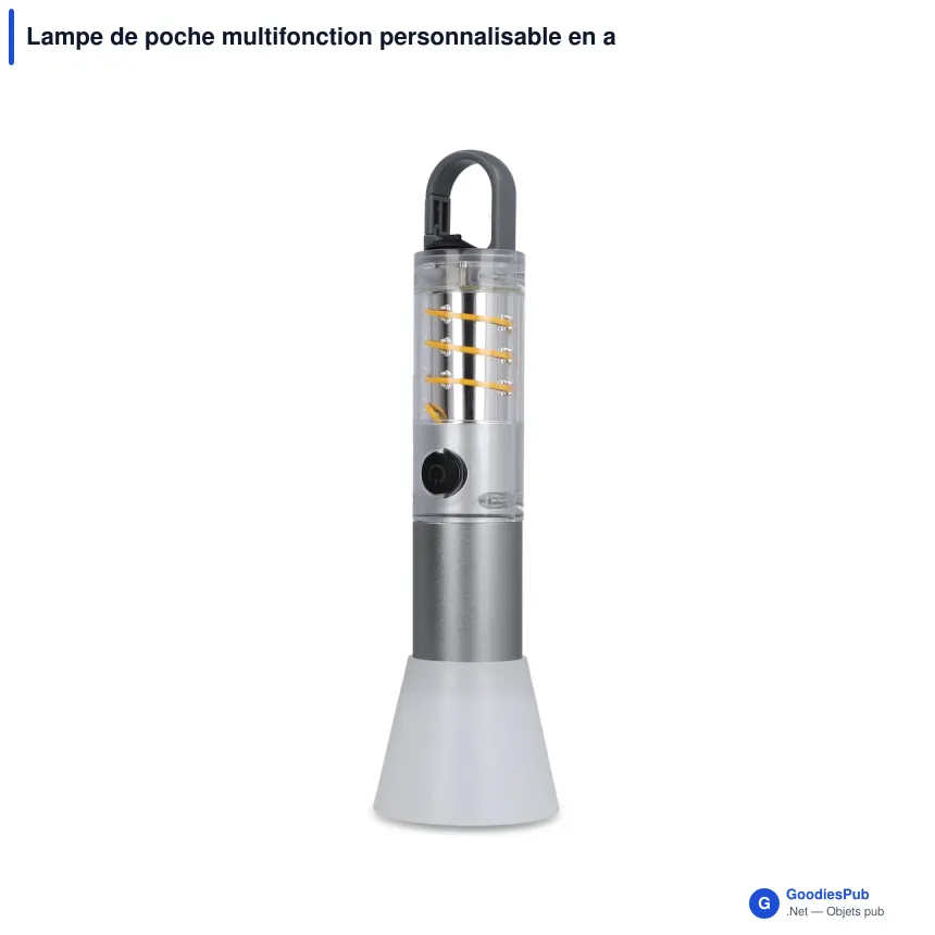 Lampe de poche multifonction personnalisable en aluminium recyclé avec logo - Multi - Image 2