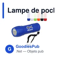Lampe de poche COB personnalisable en ABS recyclé avec logo - COB - Miniature 1