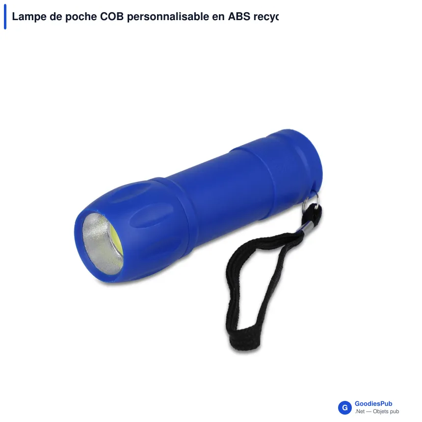 Lampe de poche COB personnalisable en ABS recyclé avec logo - COB - Image 5