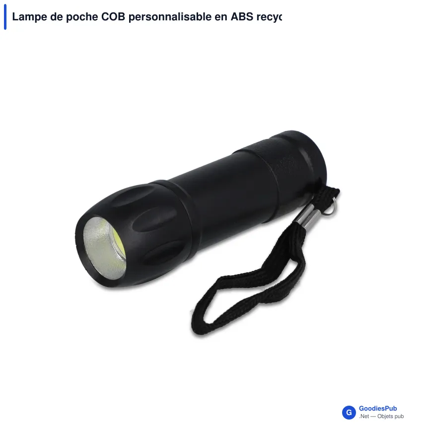 Lampe de poche COB personnalisable en ABS recyclé avec logo - COB - Image 6