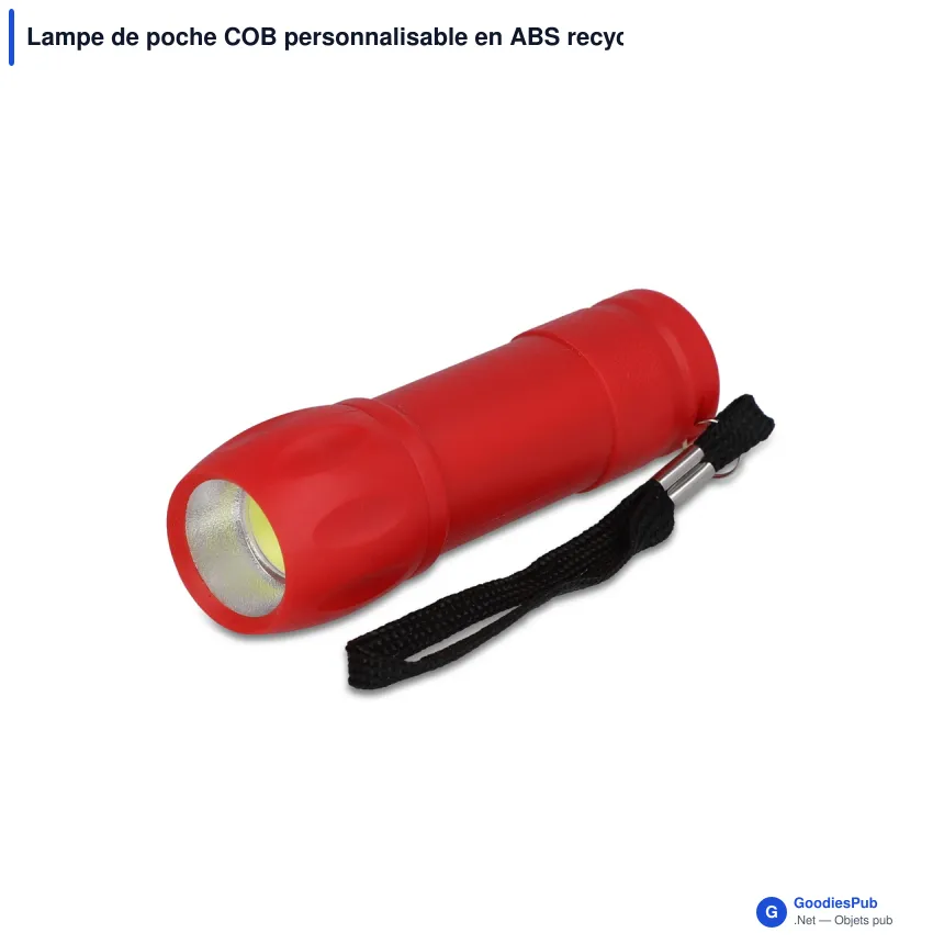 Lampe de poche COB personnalisable en ABS recyclé avec logo - COB - Image 7
