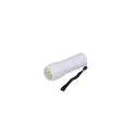 Variante Blanc - Lampe de poche COB personnalisable en ABS recyclé avec logo - COB