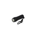 Variante Noir - Lampe de poche COB personnalisable en ABS recyclé avec logo - COB