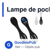 Lampe de poche personnalisable rechargeable avec logo - R-ABS recyclé - Miniature 1