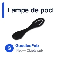 Lampe de poche personnalisable rechargeable avec logo - R-ABS recyclé - Miniature 2