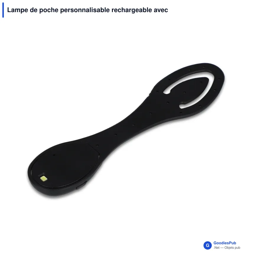 Lampe de poche personnalisable rechargeable avec logo - R-ABS recyclé - Image 2