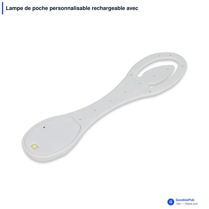 Lampe de poche personnalisable rechargeable avec logo - R-ABS recyclé - Image 3