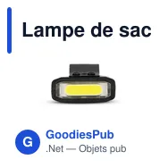 Lampe de sac à dos personnalisable avec logo - Zelik - Miniature 2