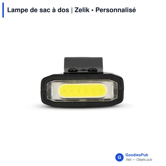 Lampe de sac à dos personnalisable avec logo - Zelik - Image 2