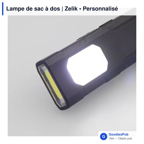 Lampe de sac à dos personnalisable avec logo - Zelik - Image 11