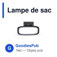 Lampe de sac à dos personnalisable avec logo - Zelik - Miniature 3
