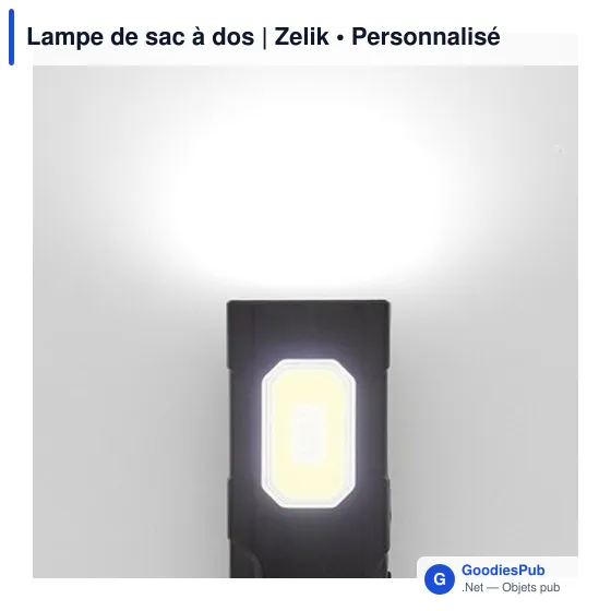 Lampe de sac à dos personnalisable avec logo - Zelik - Image 6