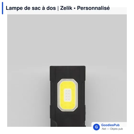 Lampe de sac à dos personnalisable avec logo - Zelik - Image 7