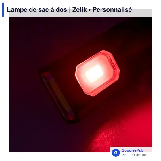 Lampe de sac à dos personnalisable avec logo - Zelik - Image 8