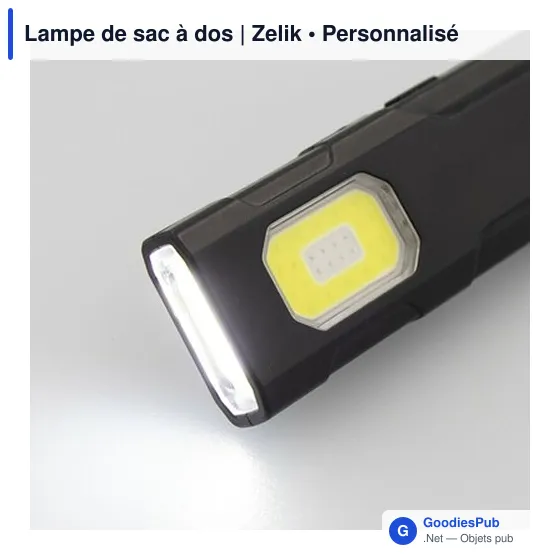 Lampe de sac à dos personnalisable avec logo - Zelik - Image 10