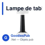 Lampe de table personnalisable Fiorella avec logo - Miniature 1
