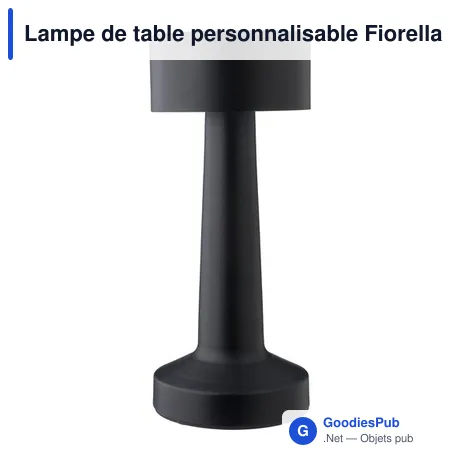 Lampe de table personnalisable Fiorella avec logo