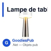 Lampe de table personnalisable Fiorella avec logo - Miniature 5