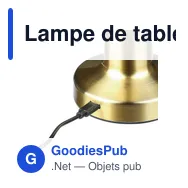 Lampe de table personnalisable Fiorella avec logo - Miniature 9