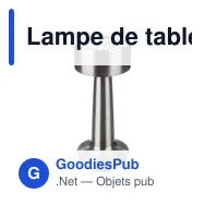 Lampe de table personnalisable Fiorella avec logo - Miniature 10