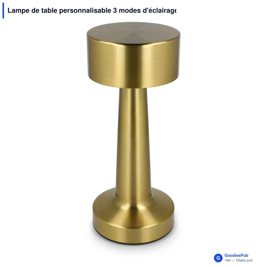 Lampe de table personnalisable 3 modes d'éclairage avec logo - Lumo - Image 2
