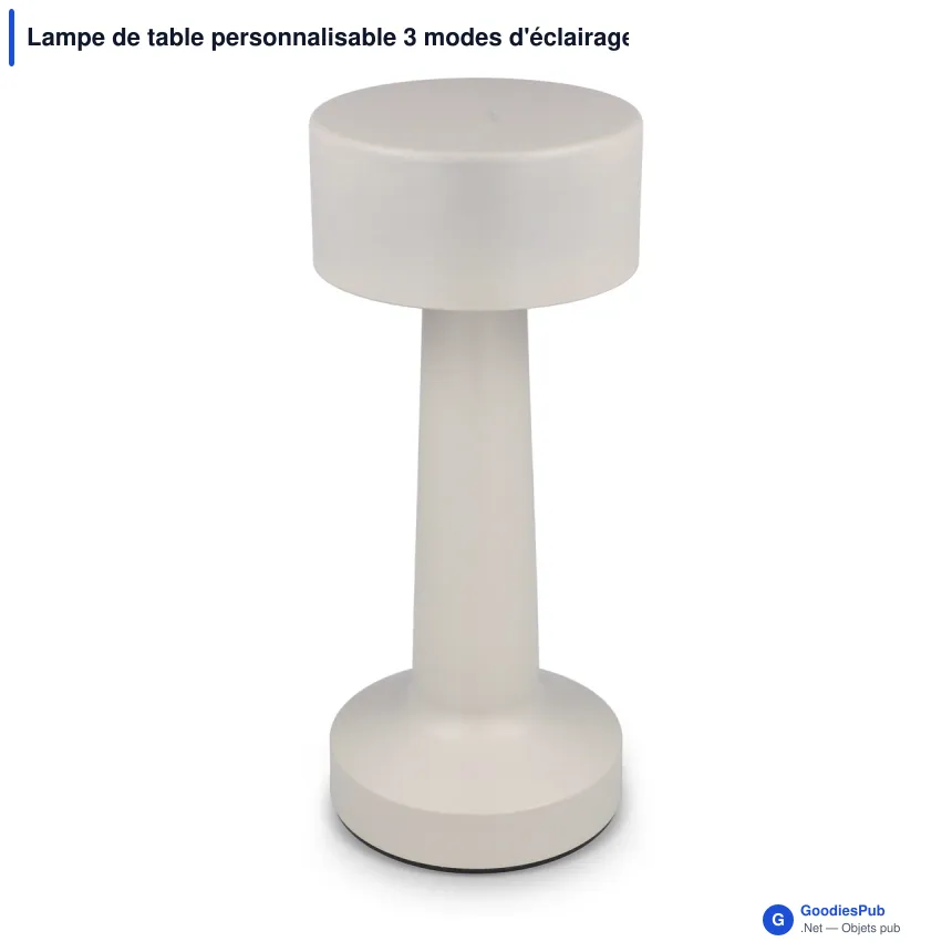 Lampe de table personnalisable 3 modes d'éclairage avec logo - Lumo - Image 5