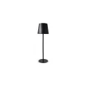 Variante Noir - Lampe de table personnalisable rechargeable en aluminium avec logo - 36 cm