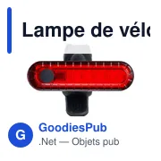 Lampe de vélo personnalisable Priska avec logo - Miniature 1