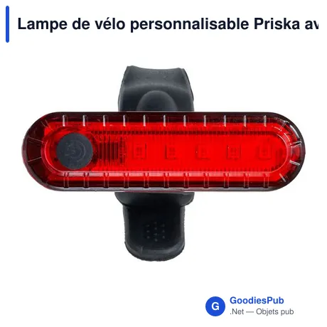 Lampe de vélo personnalisable Priska avec logo