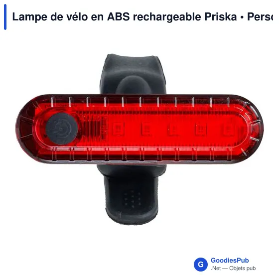 Lampe de vélo personnalisable Priska avec logo - Image 1