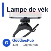 Lampe de vélo personnalisable Priska avec logo - Miniature 4