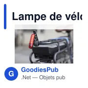 Lampe de vélo personnalisable Priska avec logo - Miniature 5