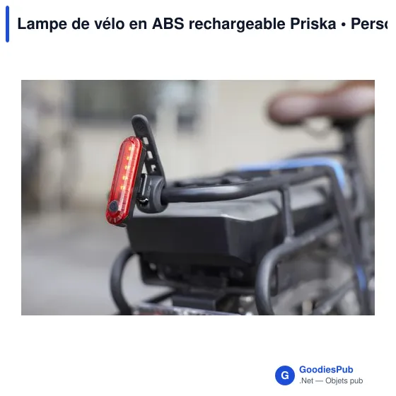 Lampe de vélo personnalisable Priska avec logo - Image 5