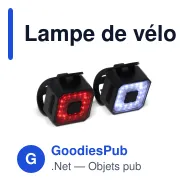 Lampe de vélo personnalisable rechargeable avec logo - Bike - Miniature 2