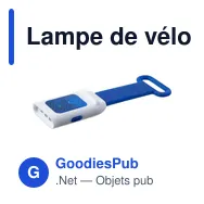 Lampe de vélo personnalisable avec logo - Modèle S7Z8JM - Miniature 1