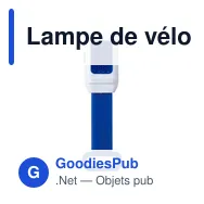 Lampe de vélo personnalisable avec logo - Modèle S7Z8JM - Miniature 2