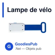 Lampe de vélo personnalisable avec logo - Modèle S7Z8JM - Miniature 3