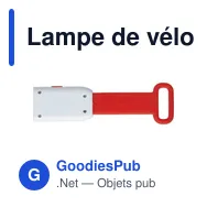Lampe de vélo personnalisable avec logo - Modèle S7Z8JM - Miniature 7