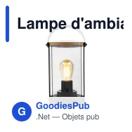 Lampe d'ambiance personnalisable en bambou avec logo - Edison - Miniature 1
