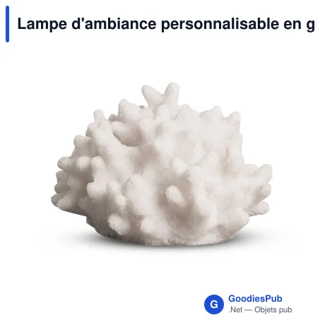 Lampe d'ambiance personnalisable en grès avec logo - Byon Améthyste