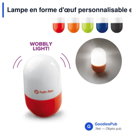 Lampe en forme d'œuf personnalisable en ABS avec logo - Œuf
