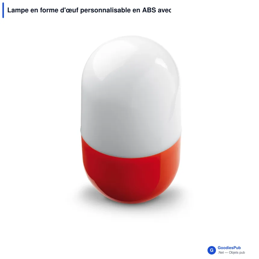 Lampe en forme d'œuf personnalisable en ABS avec logo - Œuf - Image 2