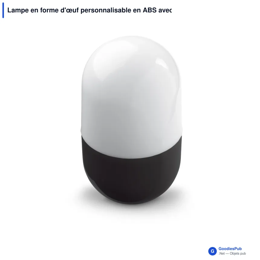 Lampe en forme d'œuf personnalisable en ABS avec logo - Œuf - Image 3