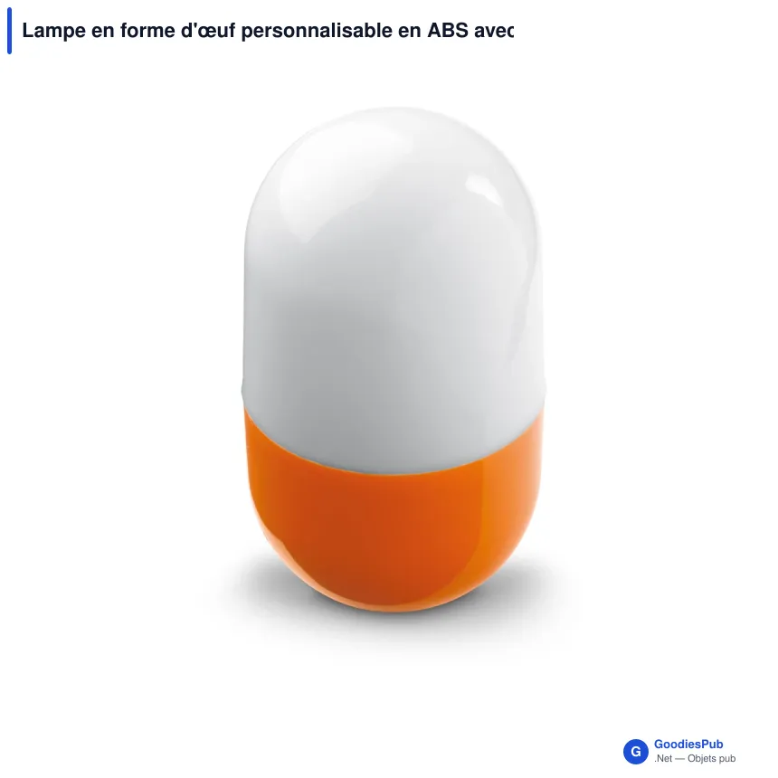 Lampe en forme d'œuf personnalisable en ABS avec logo - Œuf - Image 4