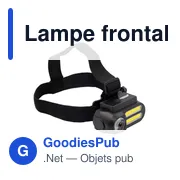 Lampe frontale personnalisable avec logo - Chad - Miniature 1