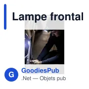 Lampe frontale personnalisable avec logo - Chad - Miniature 2