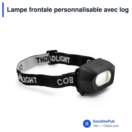 Lampe frontale personnalisable avec logo - Modèle Pauline
