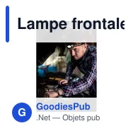 Lampe frontale personnalisable avec logo - Modèle Pauline - Miniature 2